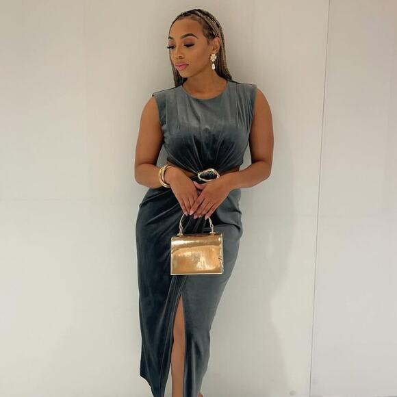 💚 ZARA Emerald Cut Out Midi Dress with Buckle Detail NWT 💚 - Picture 10 of 16